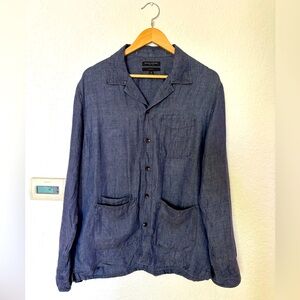 Linen Indigo Chore Coat - Banana Republic